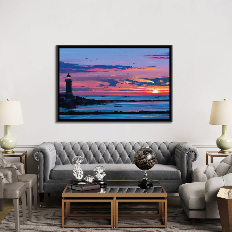 «Guiding Light», reproduction d'impression sur toile tendue, H 40 po x l 60 po x P 1,5 po, Toile avec cadre noir