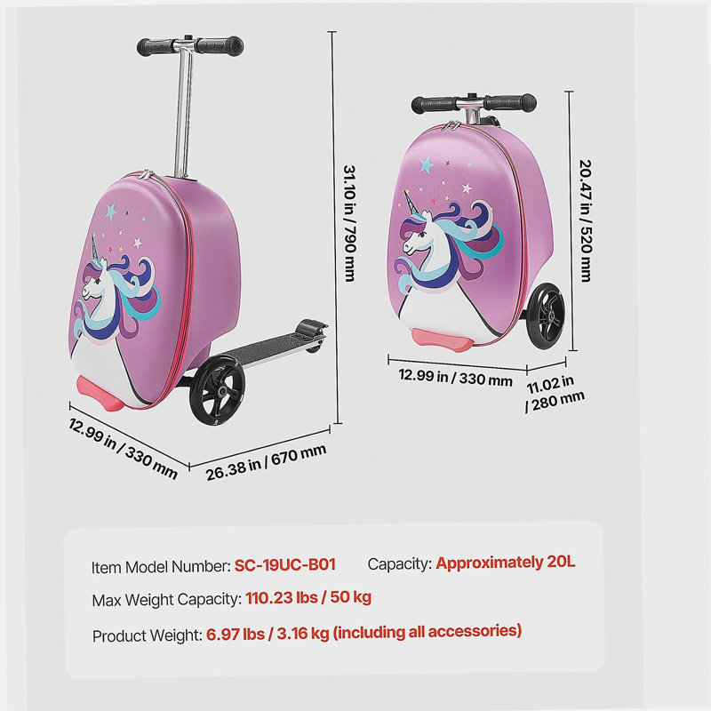 Valise à roulettes pour enfants avec roues Flash