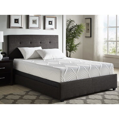 Matelas pour lit double 10 po, gel. Ferme, blanc. Mélange de tissu respirant. . Matelas confortable pour chambre à coucher. Facile à monter. Housse de 53 po x 74 po x 10 po.