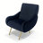 Aitana 28" Wide Modern Velvet Accent Armchair Set of 2, Mid-Century Upholstered Side Chairs with Gold & Silver Metal Legs and Curved Arms for Living Room, Bedroom & Vanity-2102262041-2102262040