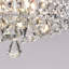 Plafonnier encastré en cristal et chrome 4 lumières 15 pouces Moronta