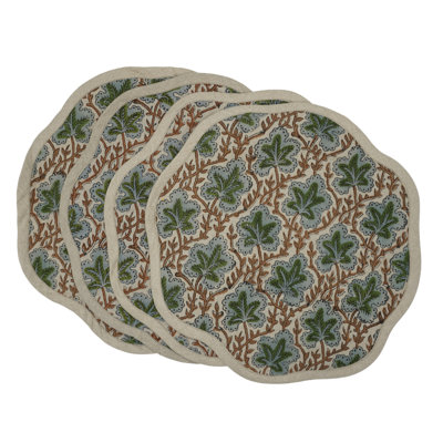 Fabdivine 15"Refined Scalloped Placemat Collection - Pusp Samhita