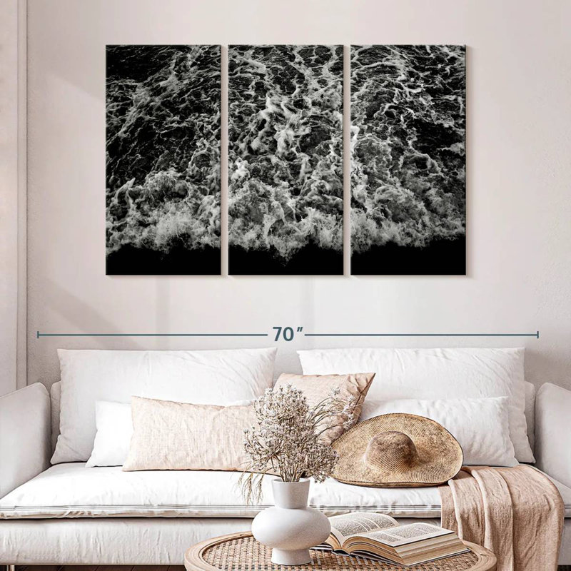 Gillard Dark Ocean Waves, 32" H x 50" W