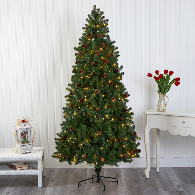 Lighted Artificial Spruce Christmas Tree, 5' H