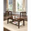 Table 3 pièces en noyer luxueux, tablette basse incluse, tables de bout carrées, motif de parquet exquis, assortiment en bois de noyer, disponibilité, design attrayant, structure
