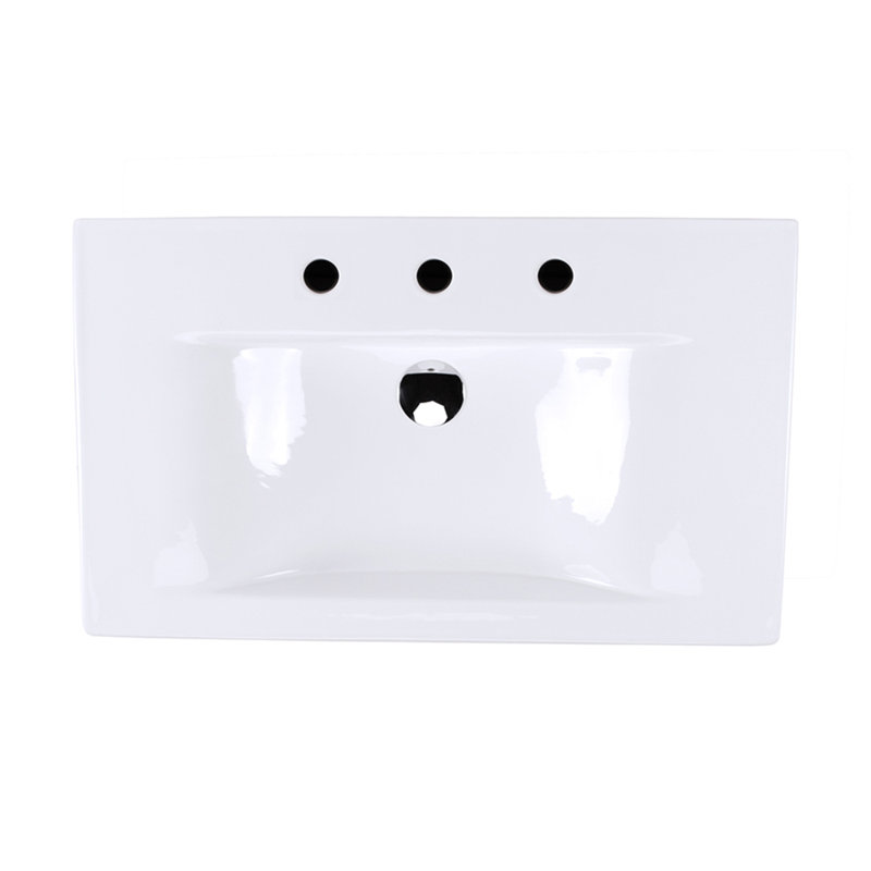 Spring 22 in. L Bathroom Sink, 8" Centers