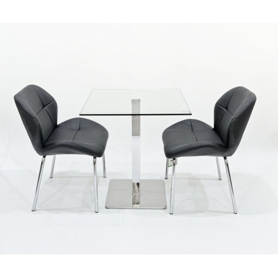 Derose 2 -Person Glass Dining Set