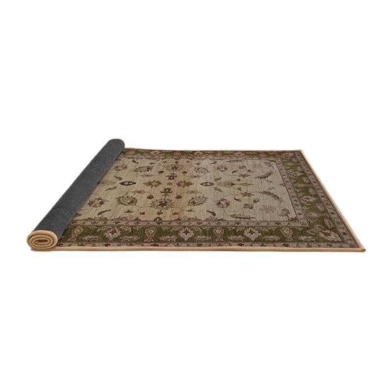 Tapis oriental beige / vert Farrow, Rond 4 pi