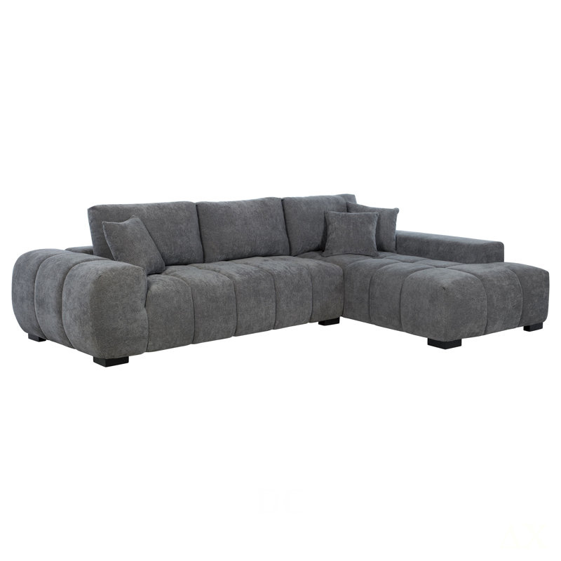 Canapé modulaire rembourré gris anthracite Plather