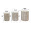 Ensemble de 3 tables basses rustiques en bois rustique, tables d'appoint gigognes avec finition en bois naturel, supports d'appoint ronds pour décoration de salon-344694785