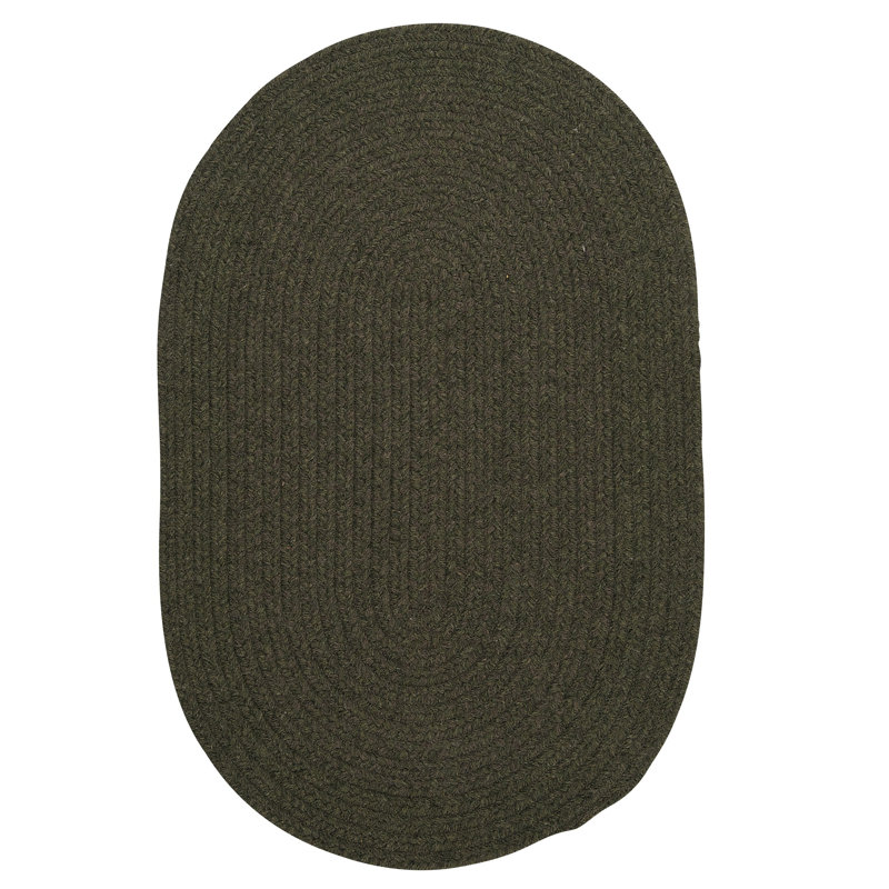 Tapis olive tressé Markala, Ovale 7 pi x 9 pi