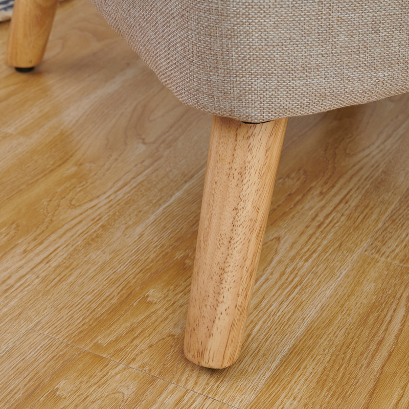 Fauteuil large 22 po Florrine, Mélange de lin beige