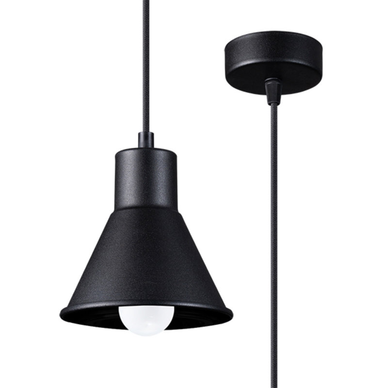 1 - Light Stainless Steel Pendant, Black