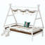 Lit plateforme House avec escalier, structure de lit en bois massif, profil bas et conception amusante pour enfants-1281135765-1281135766