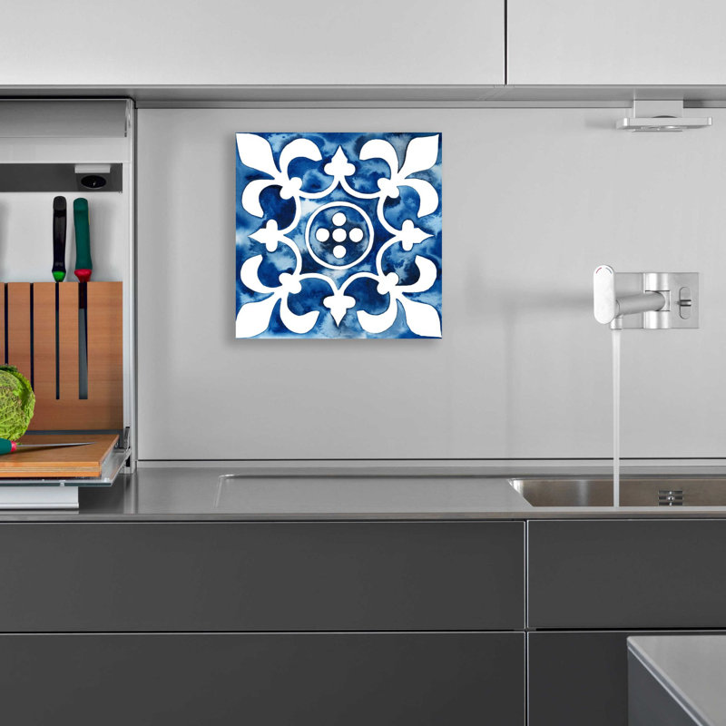 " Cobalt Tile III " by Grace Popp, 12" H x 12" W x 0.13" D