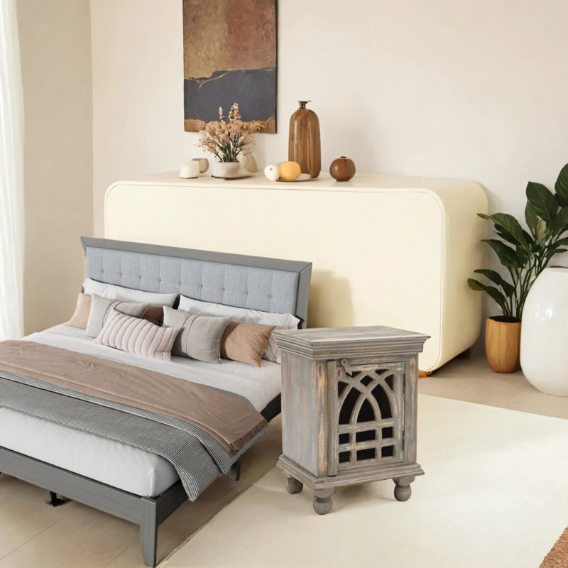 Table de chevet simple simple en bois massif moderne