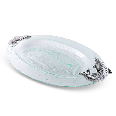 Plateau en verre saumon Coastal