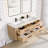 Cristo 60'' Wall Mounted Double Bathroom Vanity with Quartz Top-1400793800