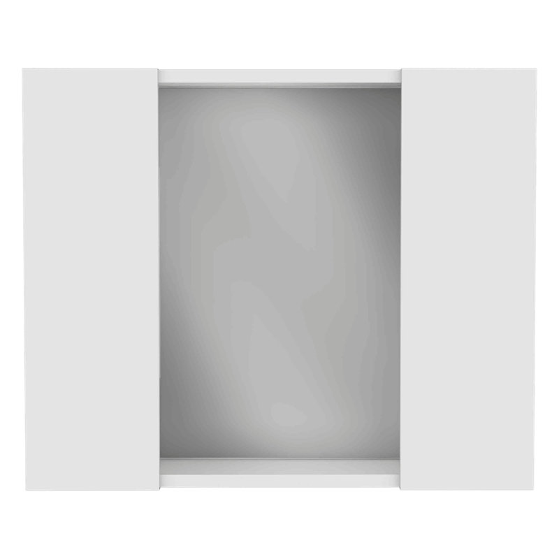 Armoire à pharmacie Artemisa, double porte, miroir, une tablette extérieure - blanc, Blanc