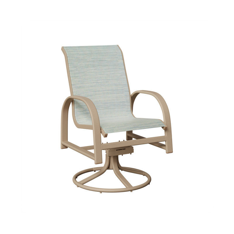 Chaise berçante pivotante en aluminium Amma Sahara Speckle, Martinique, Aluminium moucheté Sahara