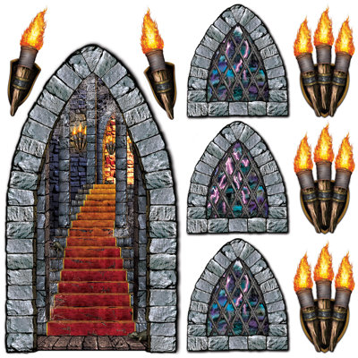 Halloween Stairway, Window & Torch Props