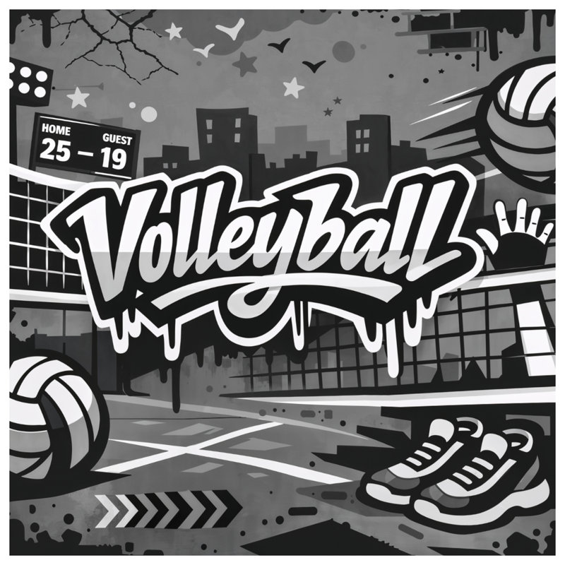 Édredon Graffiti Volleyball, Twin Extra Long