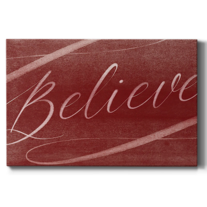 " Believe ", 8" H x 12" W x 1.5" D