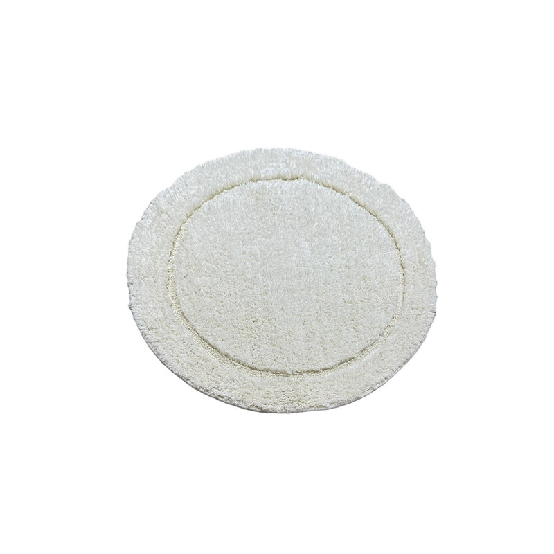 Luxueux tapis de bain écru de 35,4 x 35,4 po | 100% coton, 1,06 lb / m² | Lavable à la machine, repassage à basse température recommandé | Doux, absorbant et durable | Parfait pour les salles de bain élégantes et les spas de style spa