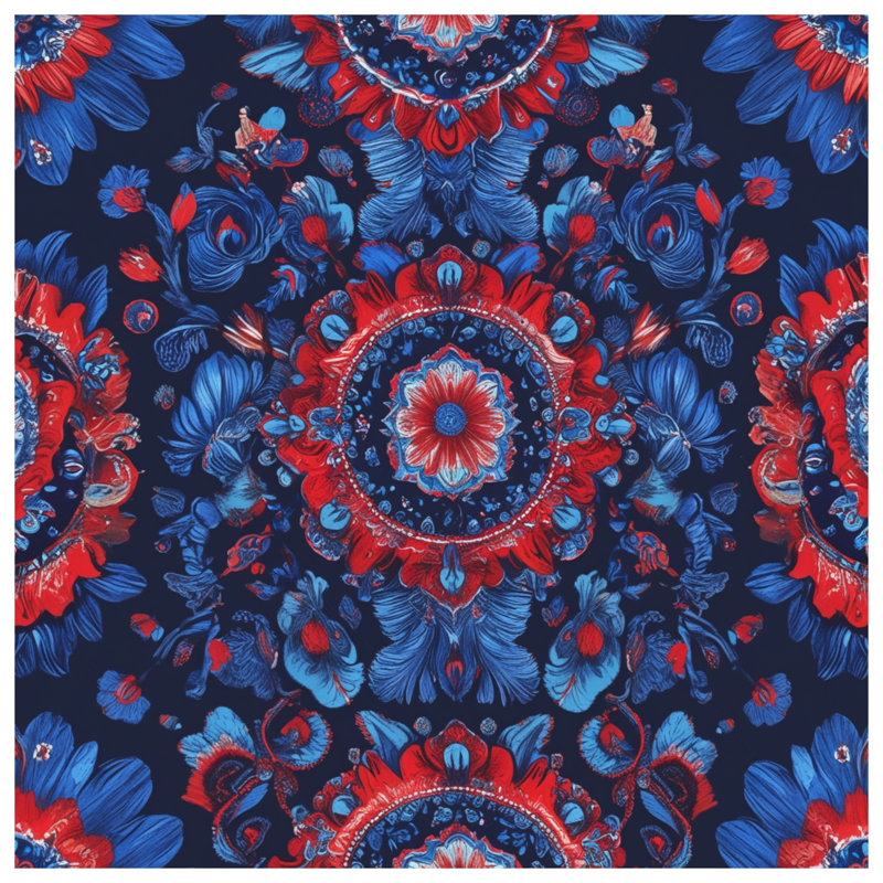 Rideaux de douche complexes à motif de mandalas extra longs, 70in W x 72in H