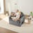 Modern Pet-Friendly Armchair with Built-In Cat Cubby