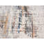 Tapis multicolore abstrait coups de pinceau bleu, rouille et ivoire-900718046