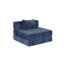Canapé à compression, canapé-lit à plancher convertible à structure fixe, canapé modulaire à assise simple sans os, sans assemblage requis, tissu chenille, pour chambre à coucher de salon, bleu foncé-1209245567