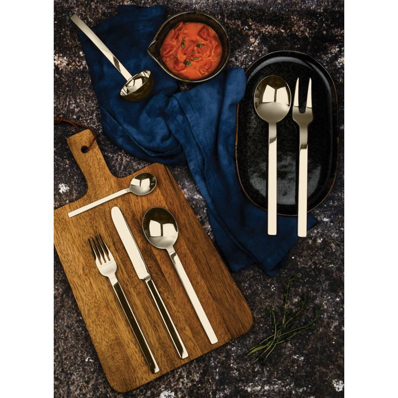 STILE By PININARINA 2 - Piece Stainless Steel Hostess Set, Champagne