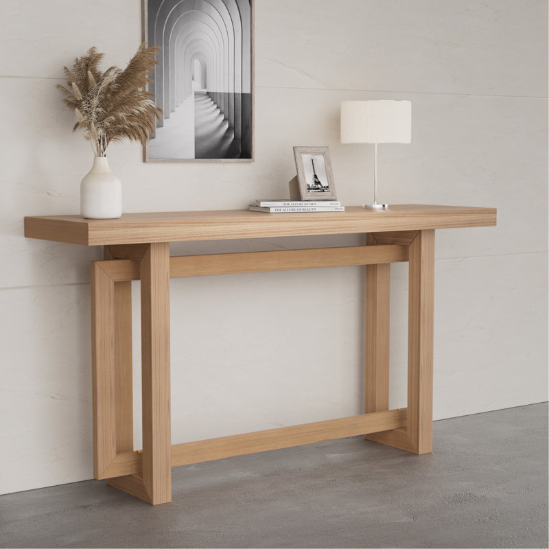 59.05" Narrow MDF Console Table, Entryway & Hallway Table for Living Room, Foyer & Behind Couch, Easy Assembly