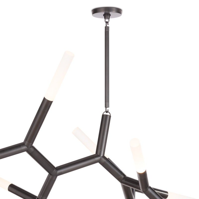 Lustre Traveller, Bronze huilé, L 44,5 po x H 43,5 po