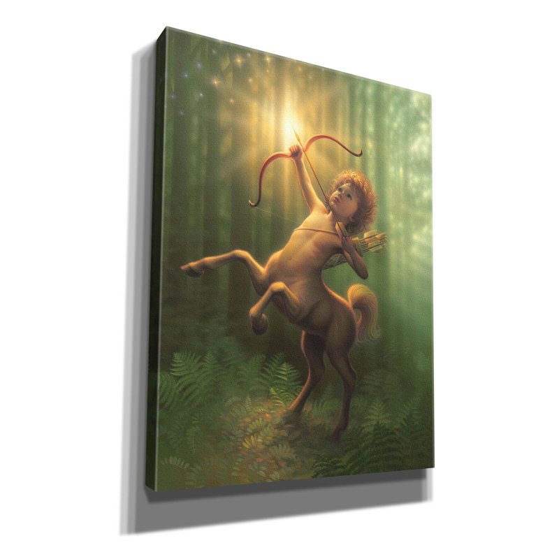 «Child Centaur» sur toile par Kirk Reinert, H 16 po x l 12 po x P 0,75 po