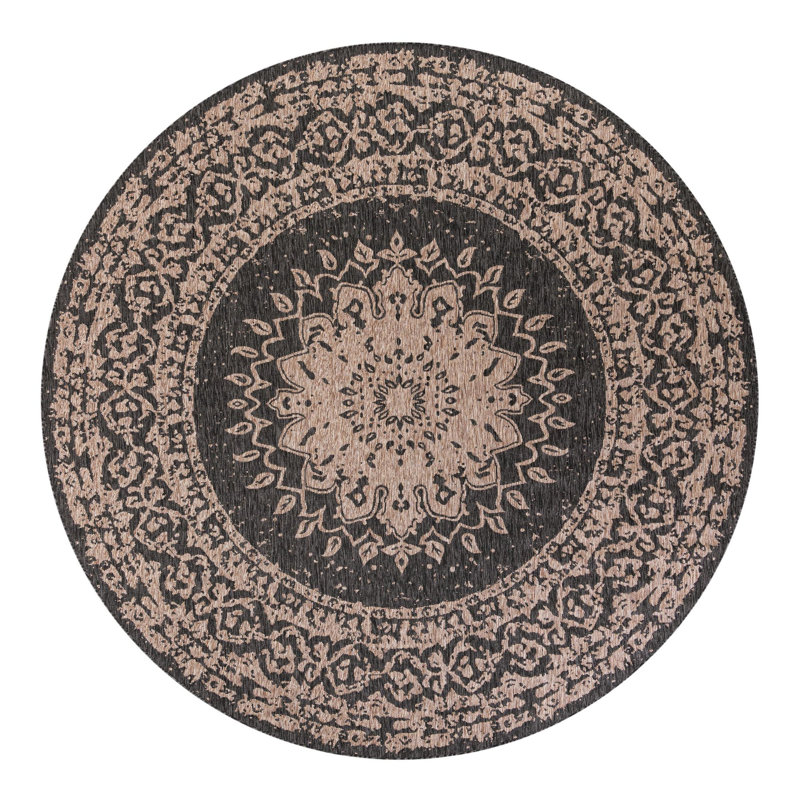 Ornate Lamotte Indoor/Outdoor Area Rug, Round 10'