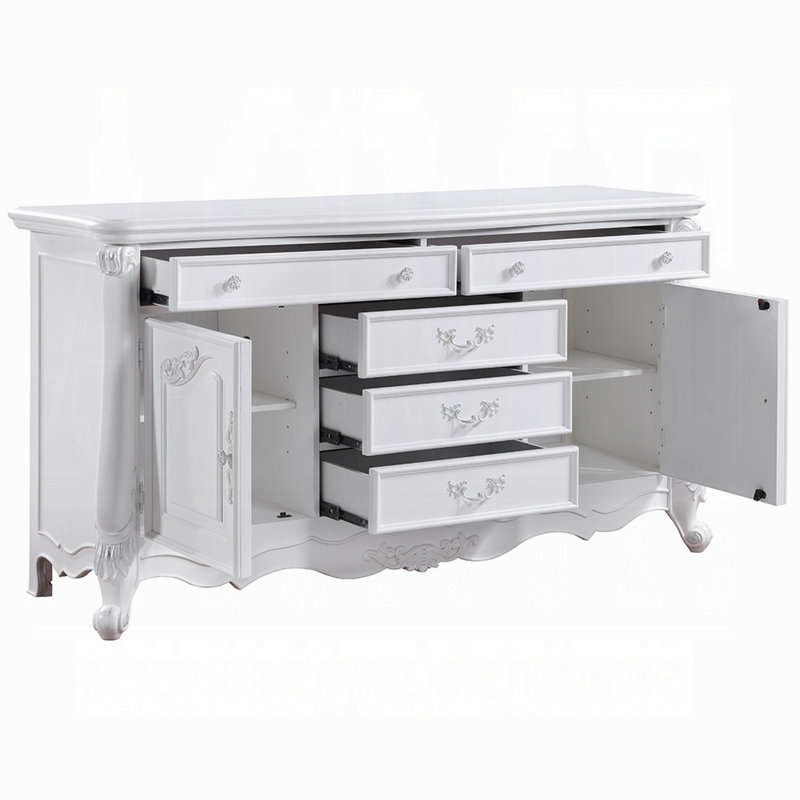 Commode large avec 6 tiroirs et 2 portes Maver