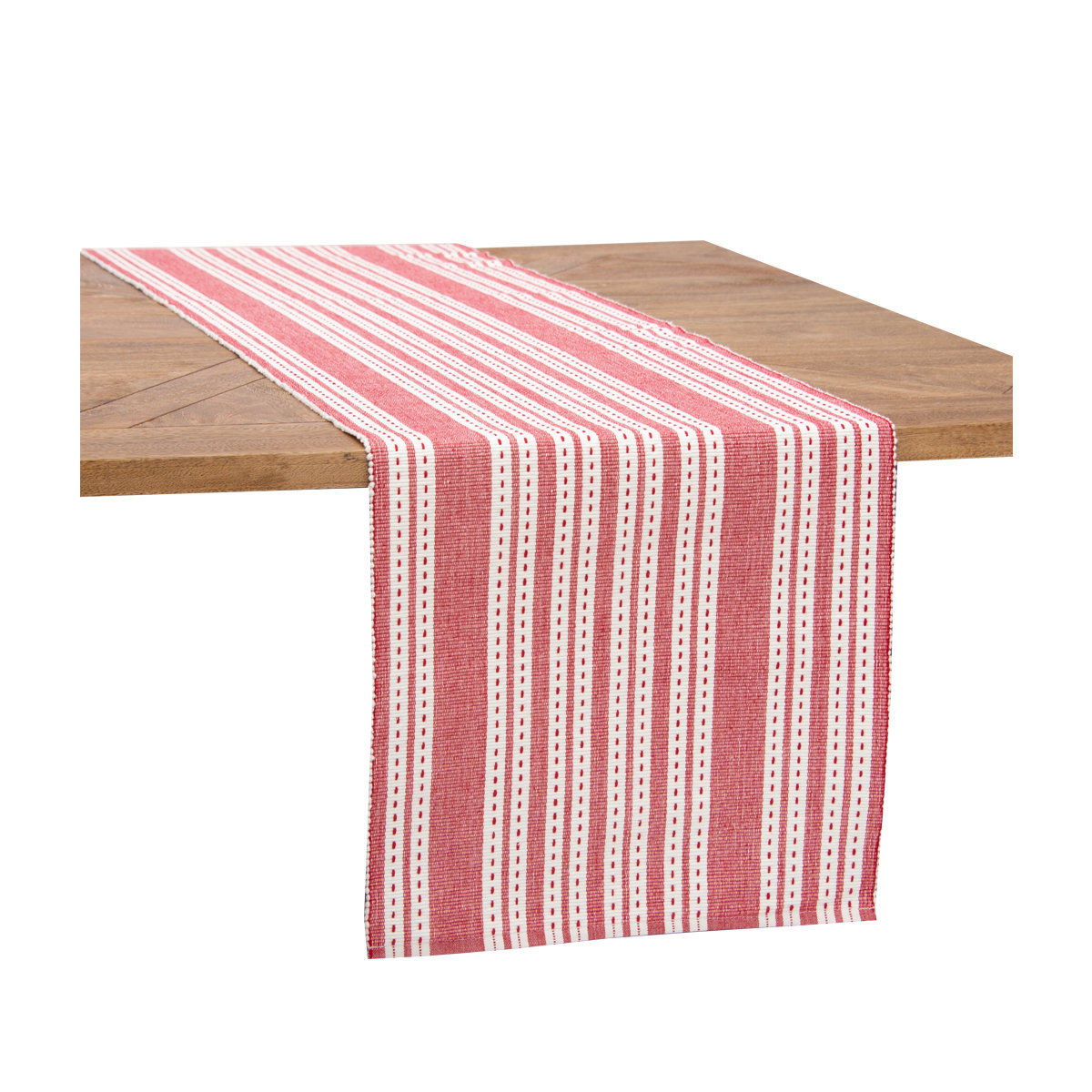 Birch Lane Sanibel Striped Cotton Blend Christmas Table Runner | Wayfair