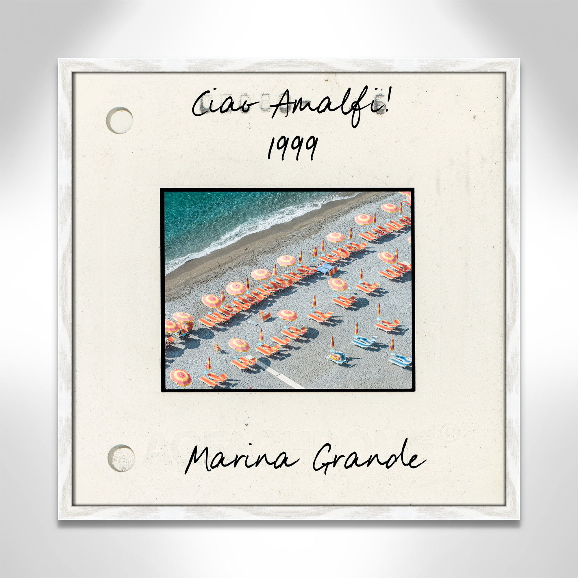 Amalfi, Italy - Marina Grande Print by Danita Dalmont, White Single Picture Framed Paper, 23.5" H x 23.5" W x 0.75" D