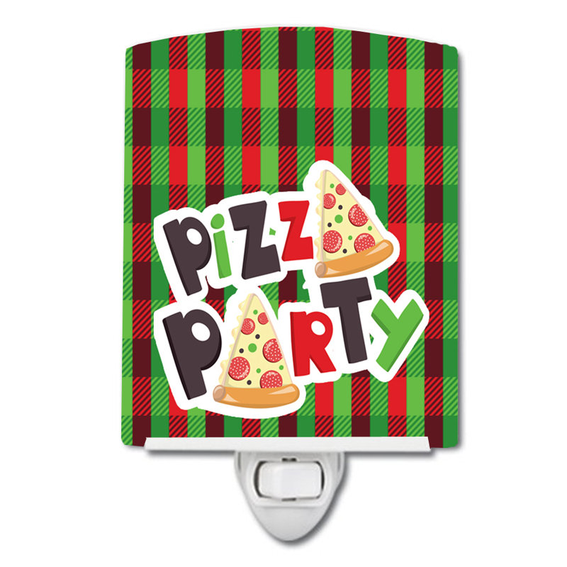 Éclairage de nuit en céramique fêtes Pizza