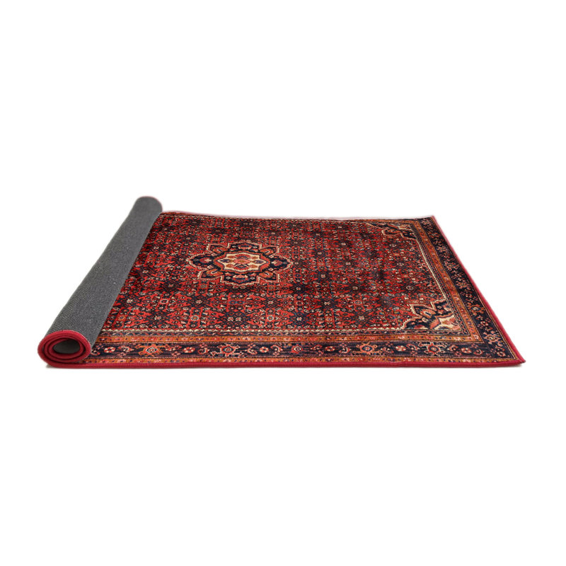 Tapis brun/rouge/beige traditionnel Corrstown, Carré 5 pi