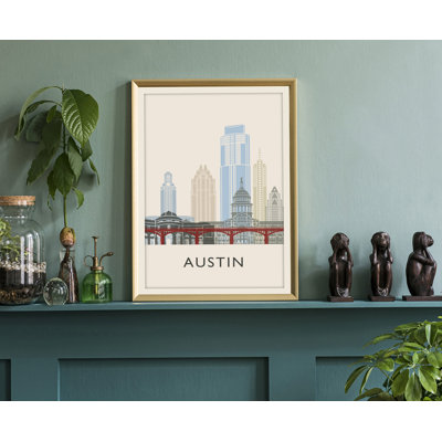 Austin Austin, États-Unis, affiche, impression sans cadre, affiche d'art mural Texas State