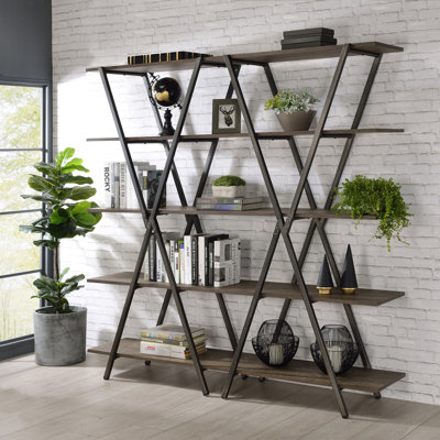 Matteo 84.25''H X 70.88''W Open-Back Etagere Bookcase