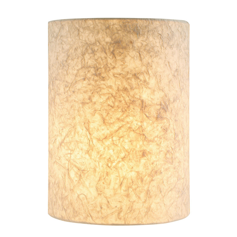 Abat-jour tambour en papier H 11 po x l 8 po (araignée), Beige