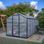 Serre de plain-pied, serre en polycarbonate avec double porte affleurante pour véranda, jardin, cour arrière