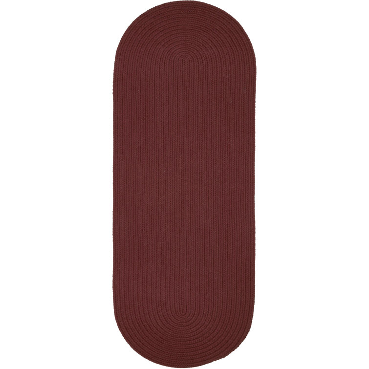 August Grove® Smyth Hand Braided Burgundy Indoor / Outdoor Rug ...