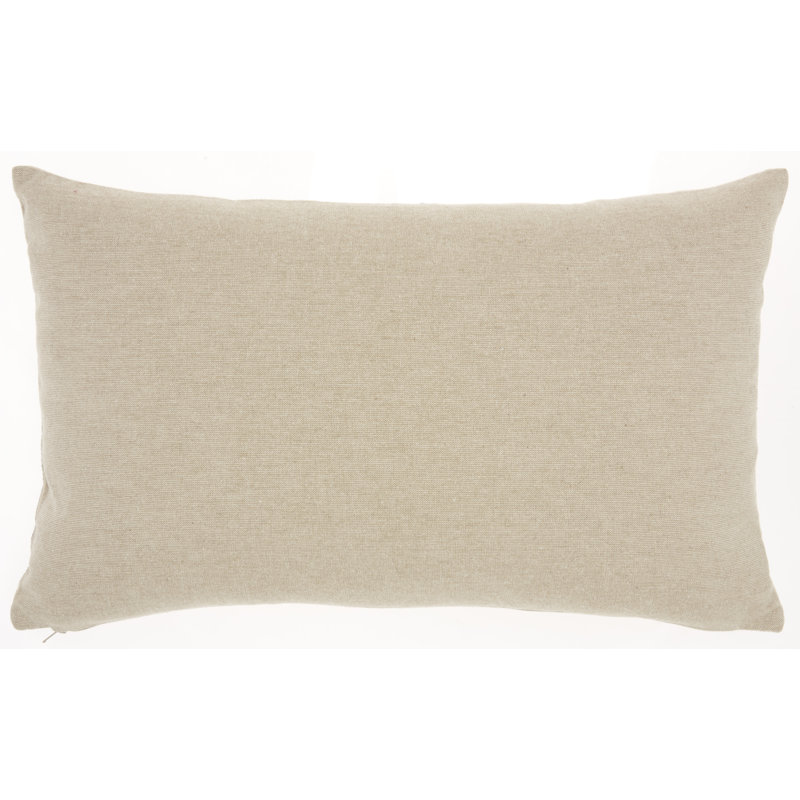  Rectangular Leather/Suede Pillow Cover & Insert