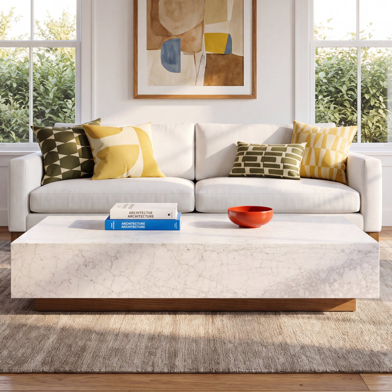 Latravius Marble Top Single Coffee Table