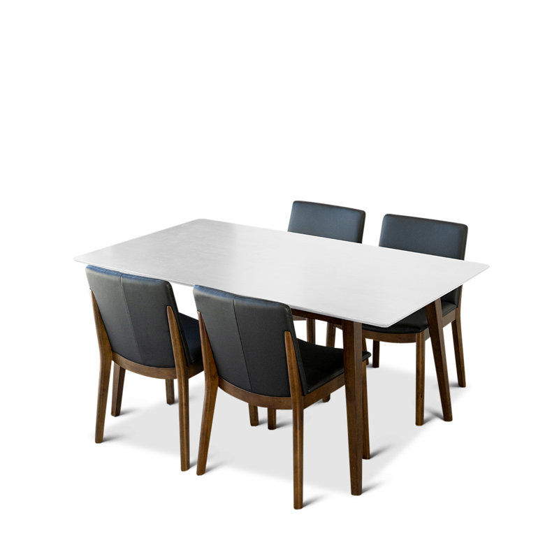 Ensemble repas pour 4 personnes Cobhan, Blanc